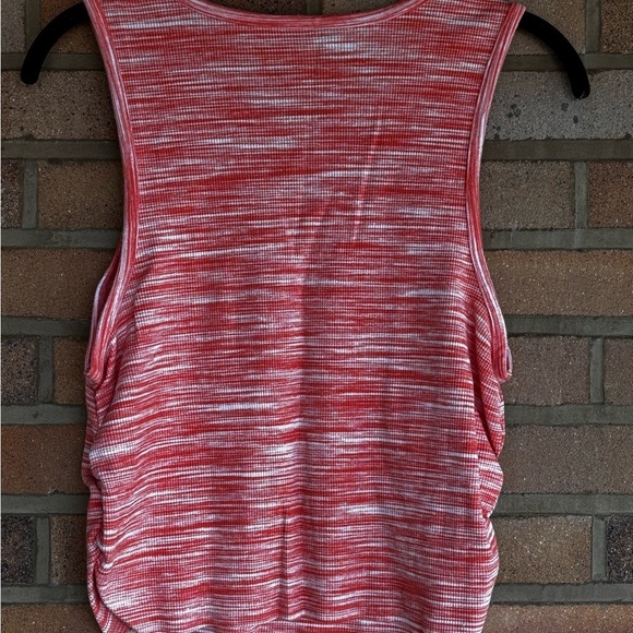 aerie space dyed ruched waist sleeveless ribbed crop tank Top XL - Picture 7 of 8